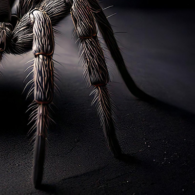 AI-generated image of spider legs.